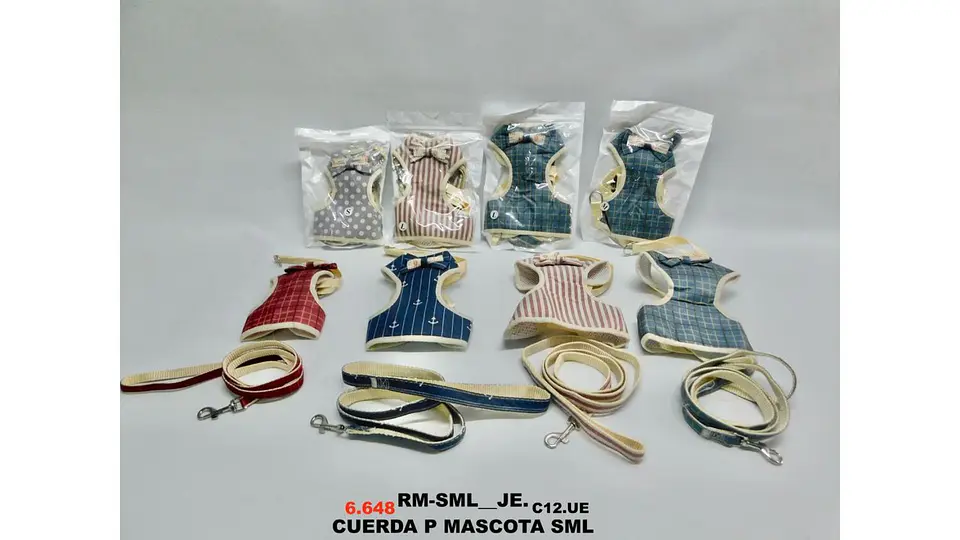 Set Arnés y Correa para Mascota S M L Ajustable Colores 7
