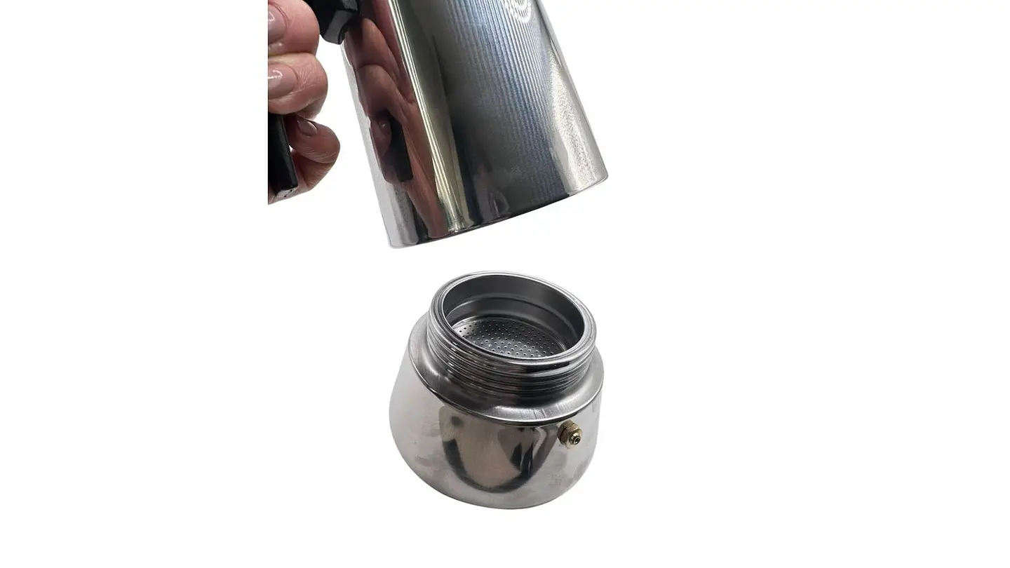 Cafetera Pequeña de Acero Inoxidable Práctica para Cocina 2