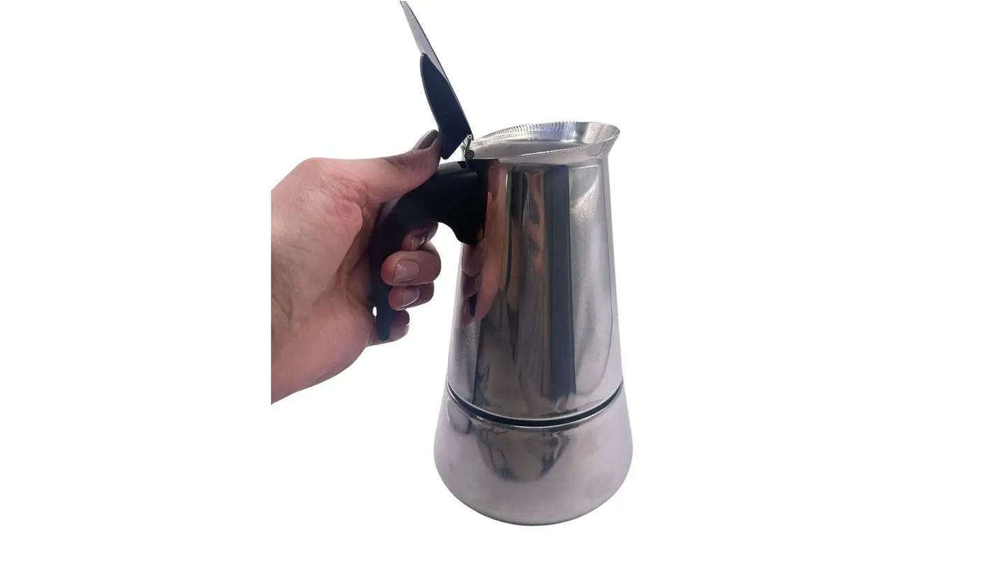 Cafetera Pequeña de Acero Inoxidable Práctica para Cocina 5