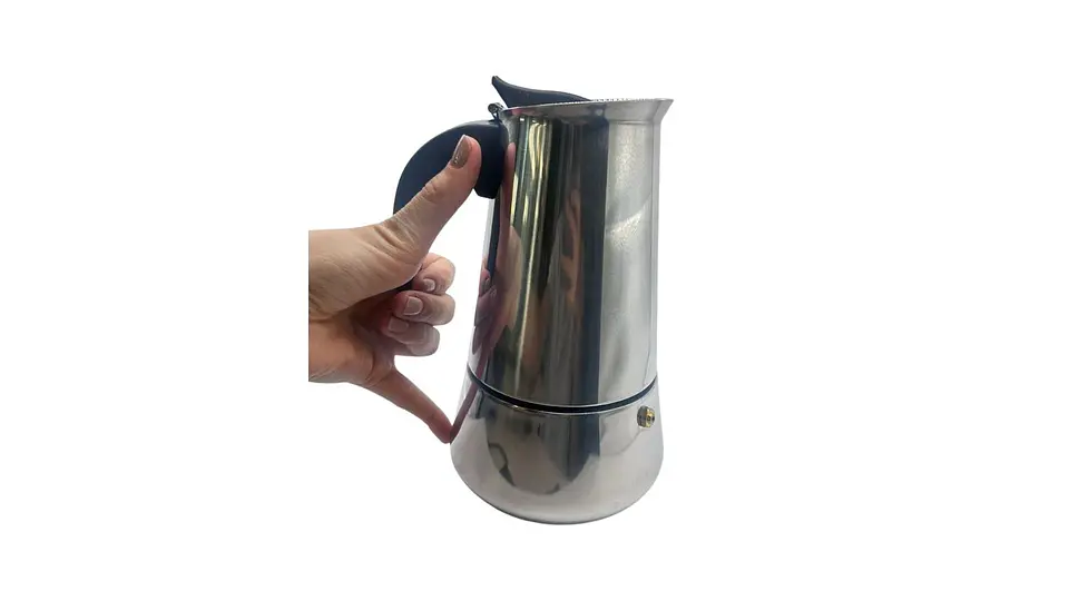 Cafetera Mediana de Acero Inoxidable Práctica para Cocina 2