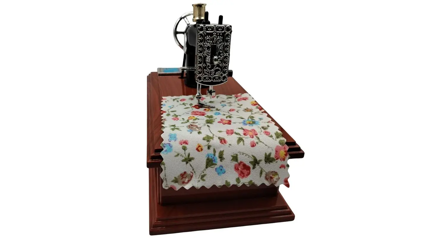 Maquina De Coser Decorativa Cajita Musical Con Cajones 2