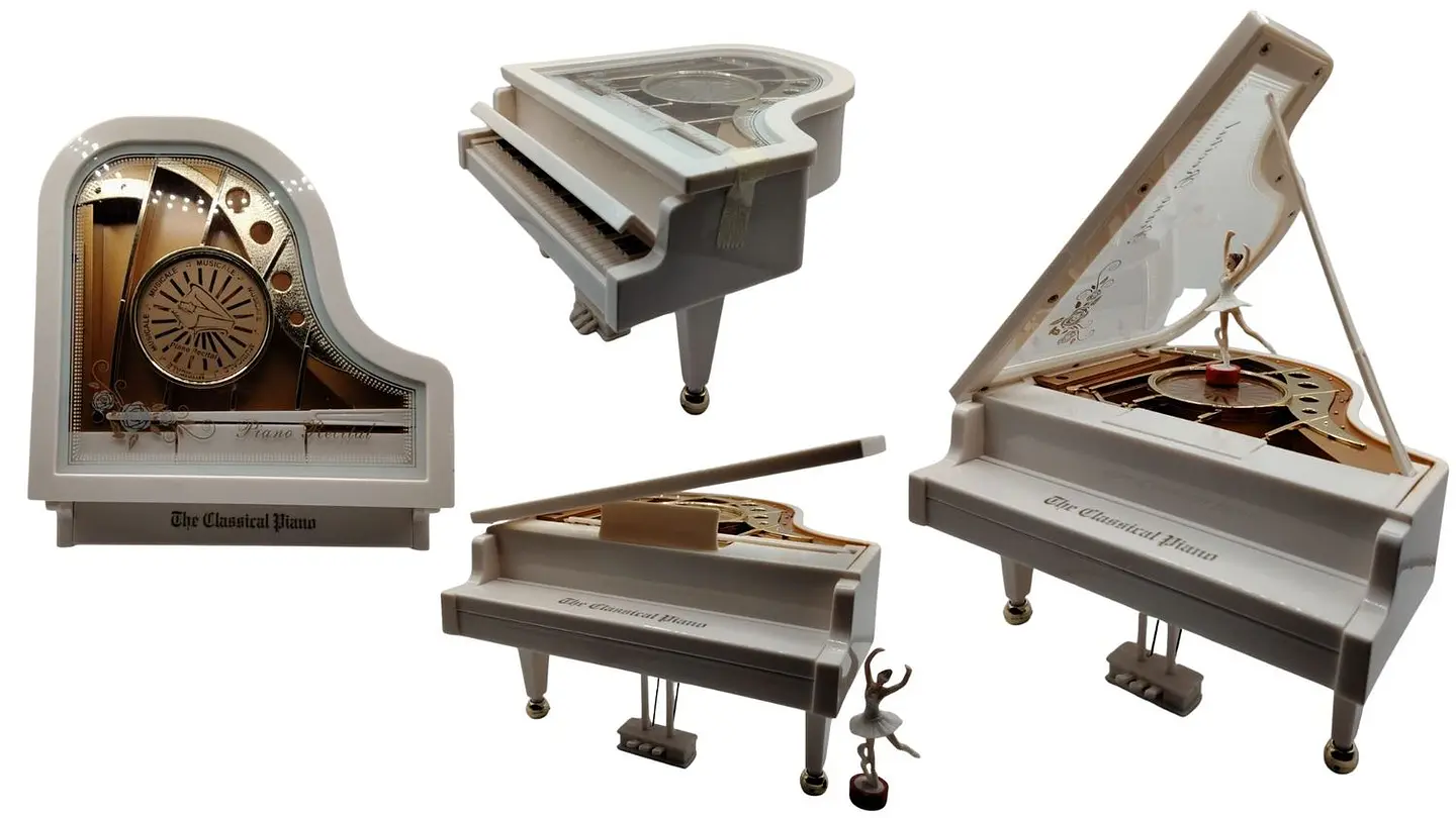 Piano Musical Caja Musical Bailarina Mini Piano Decorativo 1