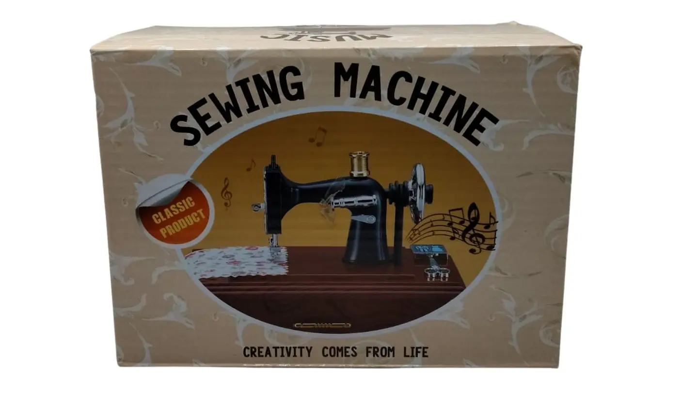 Maquina De Coser Decorativa Cajita Musical Con Cajones 5