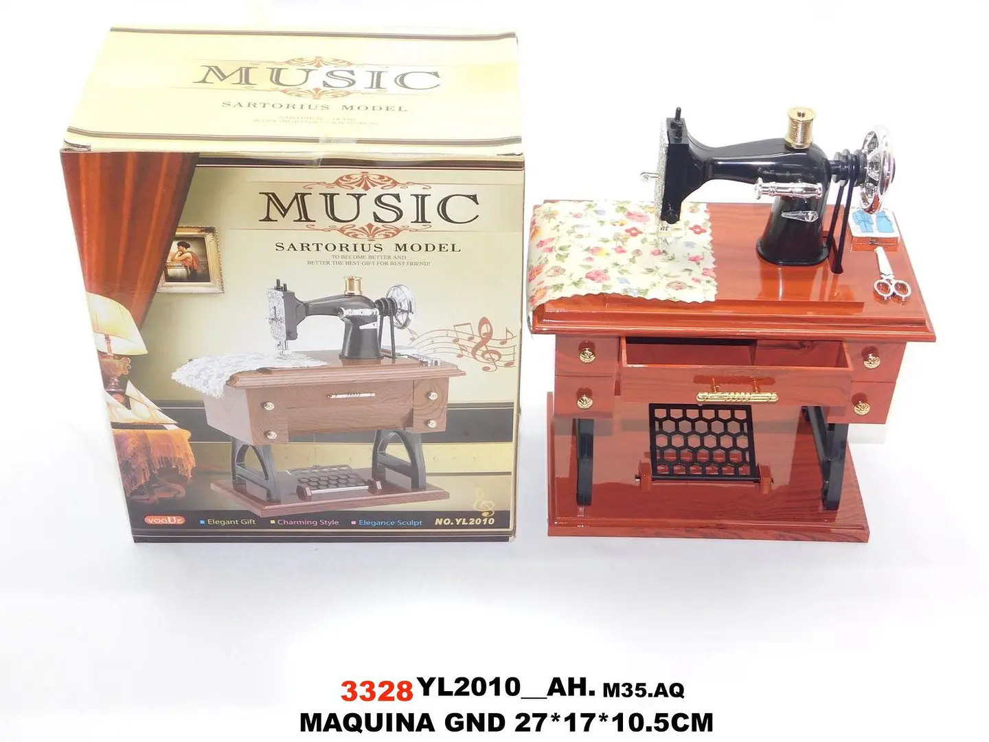 Caja Musical Máquina de Coser Decorativa 7