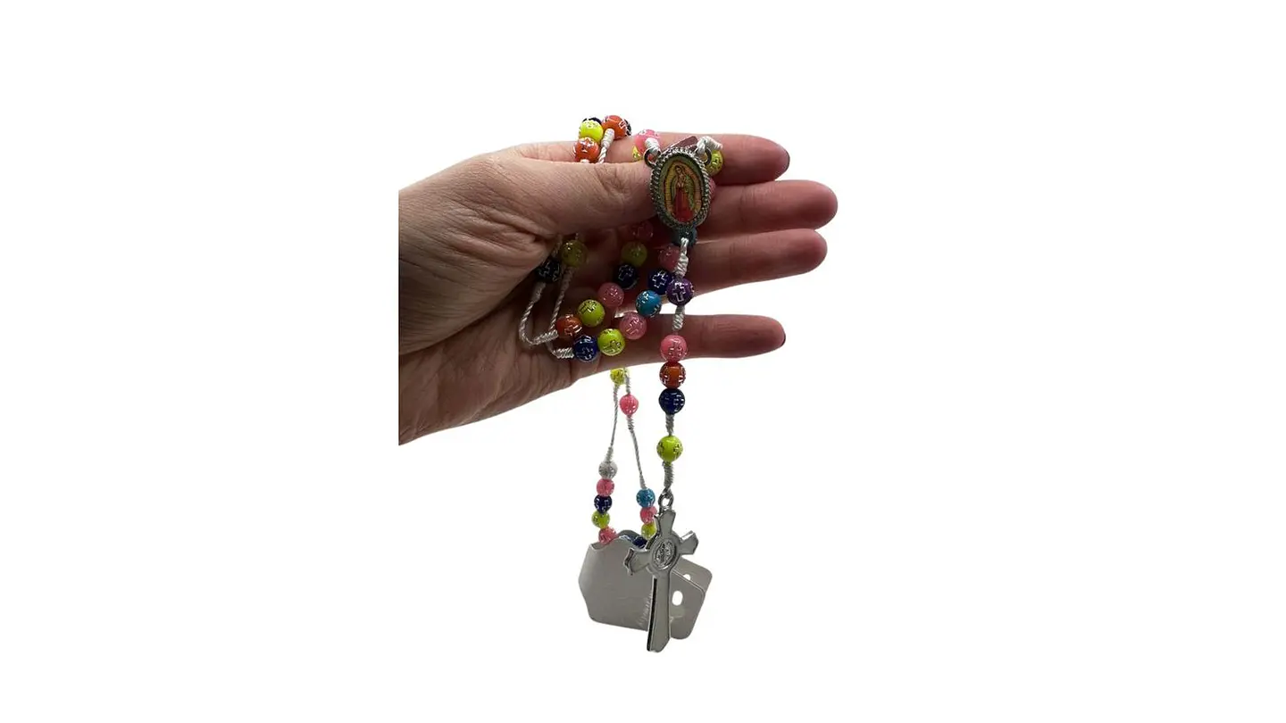 Rosario de Colores Camándula Religiosa con Cruz Diseño 2