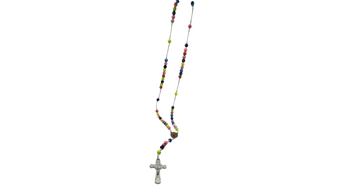 Rosario de Colores Camándula Religiosa con Cruz Diseño 4