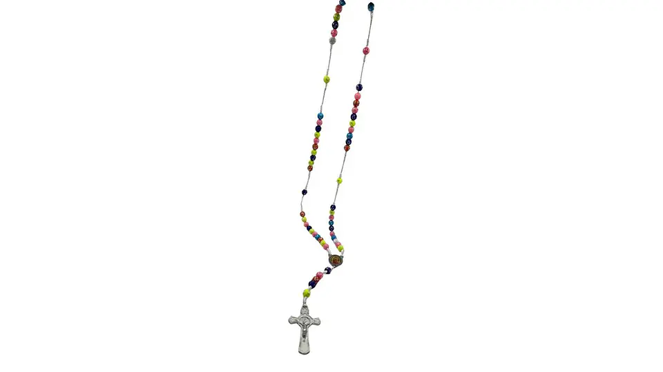 Rosario de Colores Camándula Religiosa con Cruz Diseño 4