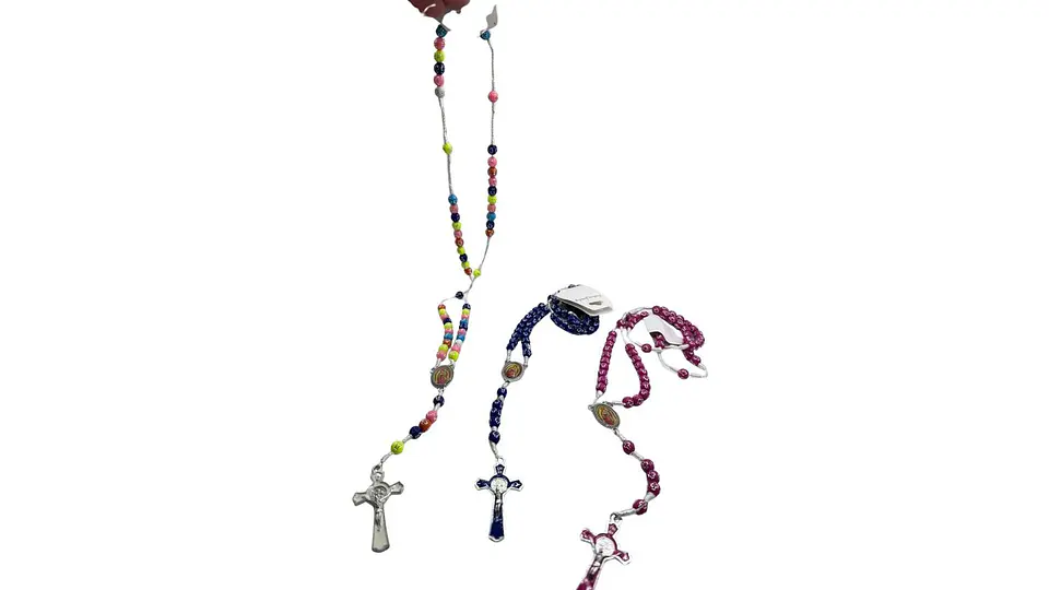 Rosario de Colores Camándula Religiosa con Cruz Diseño 5