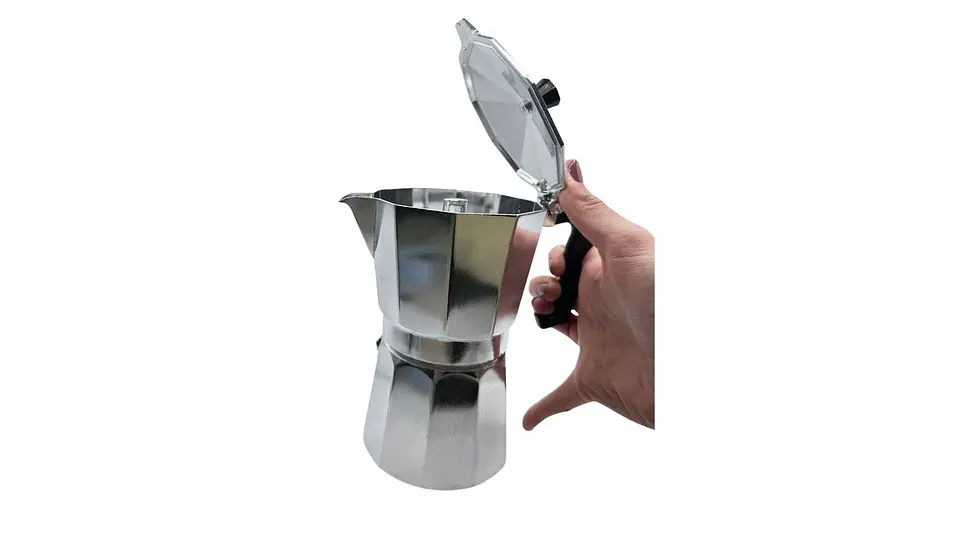 Cafetera Italiana en Aluminio 6 Tazas Clásica Elegante 1