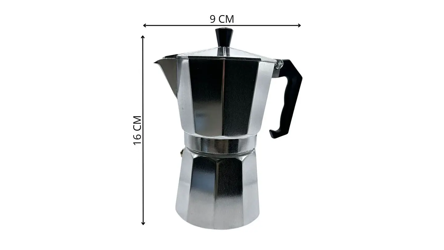Cafetera Italiana en Aluminio 6 Tazas Clásica Elegante 6