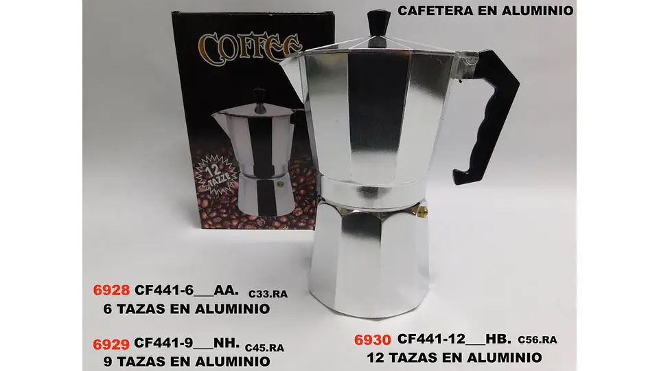 Cafetera Italiana en Aluminio 6 Tazas Clásica Elegante 7