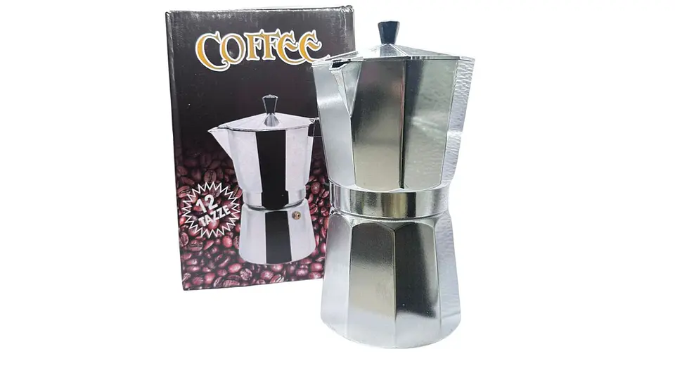 Cafetera Italiana de Aluminio 12 Tazas Ideal para el Hogar 1