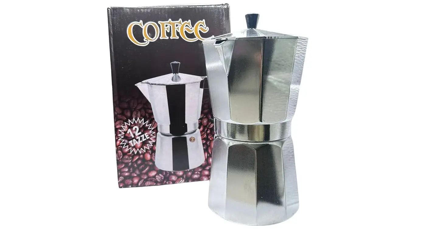 Cafetera Italiana de Aluminio 12 Tazas Ideal para el Hogar 1