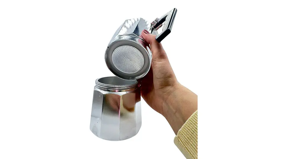 Cafetera Italiana de Aluminio 12 Tazas Ideal para el Hogar 5