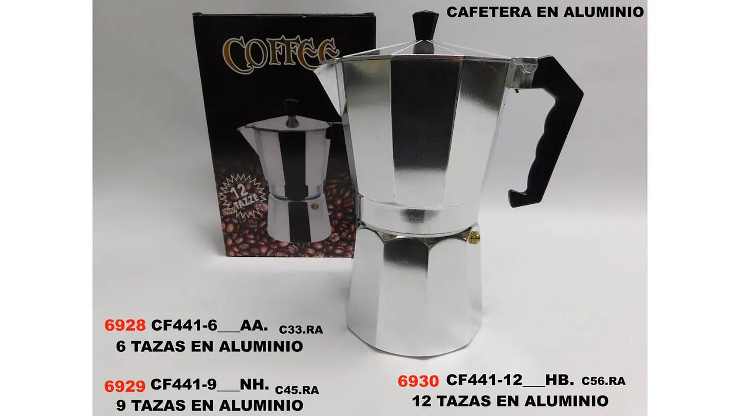 Cafetera Italiana de Aluminio 12 Tazas Ideal para el Hogar 7