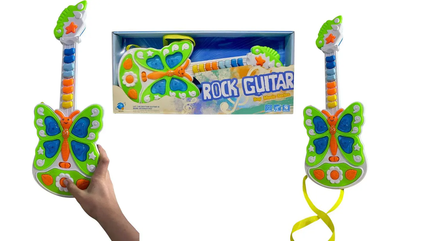Guitarra Infantil Niño Estilo Rock con Luces y Sonidos Cool 2