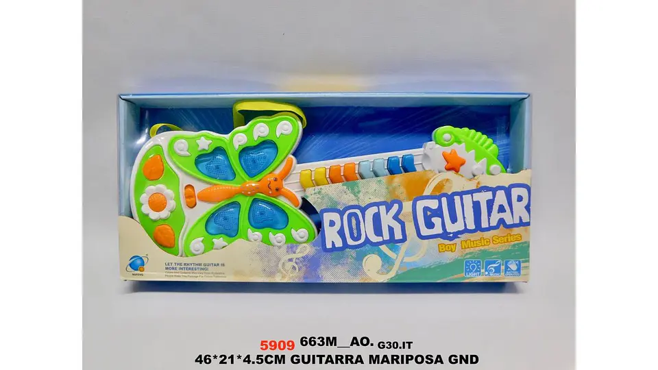 Guitarra Infantil Niño Estilo Rock con Luces y Sonidos Cool 6