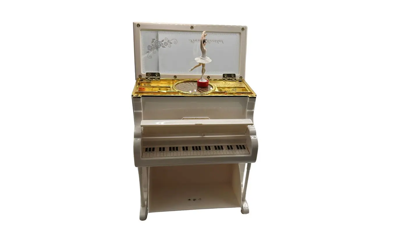 Piano Musical con Bailarina Giratoria Luz Sonido Regalo Niña 1
