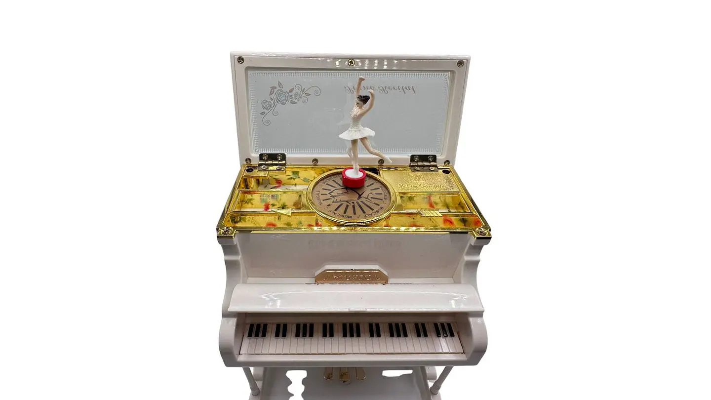 Piano Musical con Bailarina Giratoria Luz Sonido Regalo Niña 2