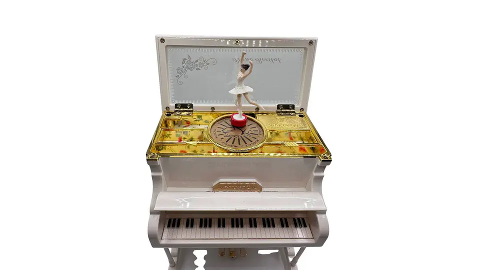 Piano Musical con Bailarina Giratoria Luz Sonido Regalo Niña 2