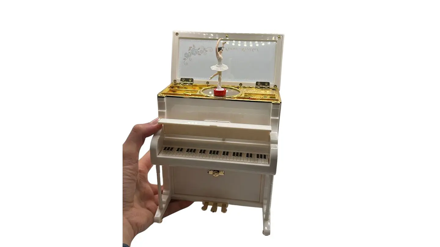 Piano Musical con Bailarina Giratoria Luz Sonido Regalo Niña 3
