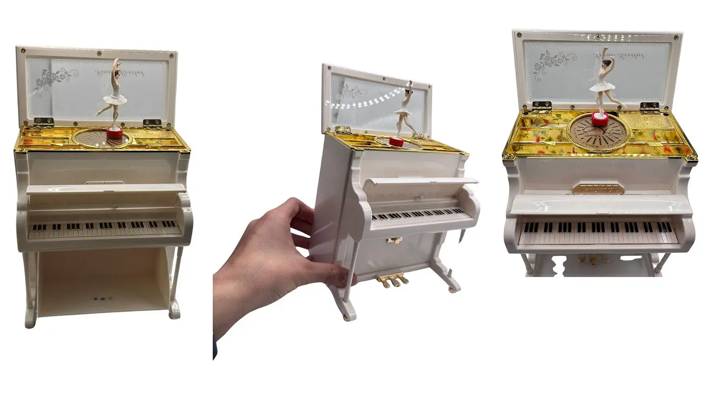 Piano Musical con Bailarina Giratoria Luz Sonido Regalo Niña 4