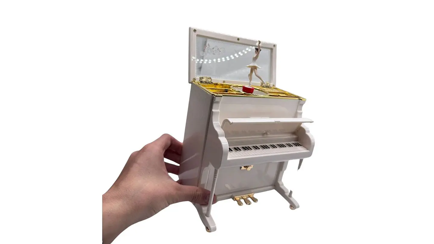 Piano Musical con Bailarina Giratoria Luz Sonido Regalo Niña 5