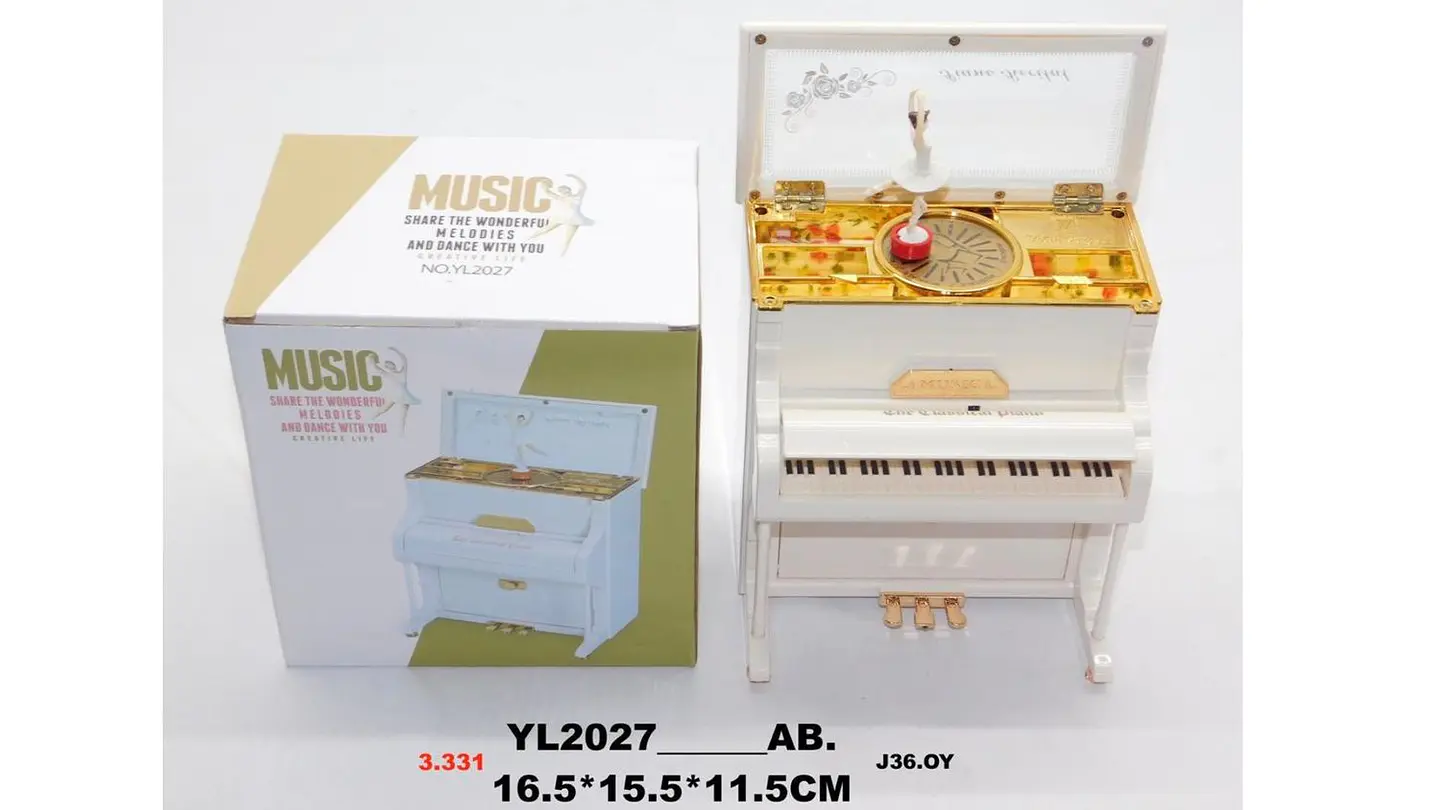 Piano Musical con Bailarina Giratoria Luz Sonido Regalo Niña 7