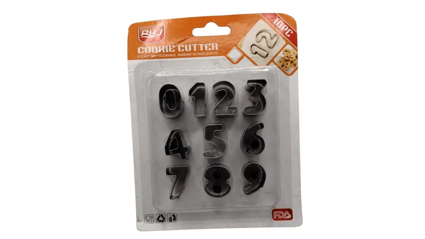 Set de Moldes Cortadores de Números para Repostería 5