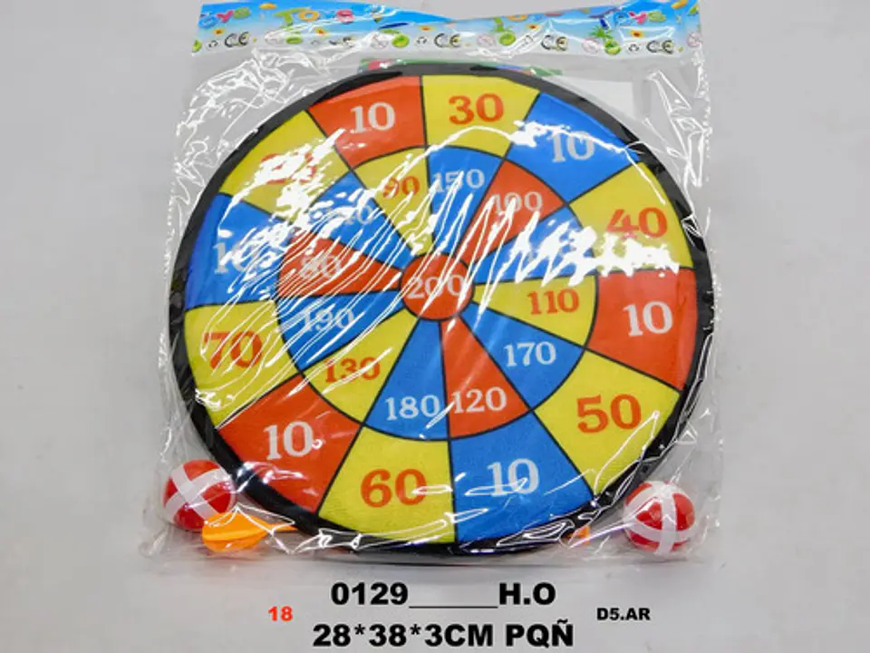 Juego De Tiro Al Blanco Con Pelotitas De Abrojo 28cm Juguete 3