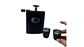 Set Licorera Acero 9oz con Vasos Embudo Estuche Elegante - Miniatura 3