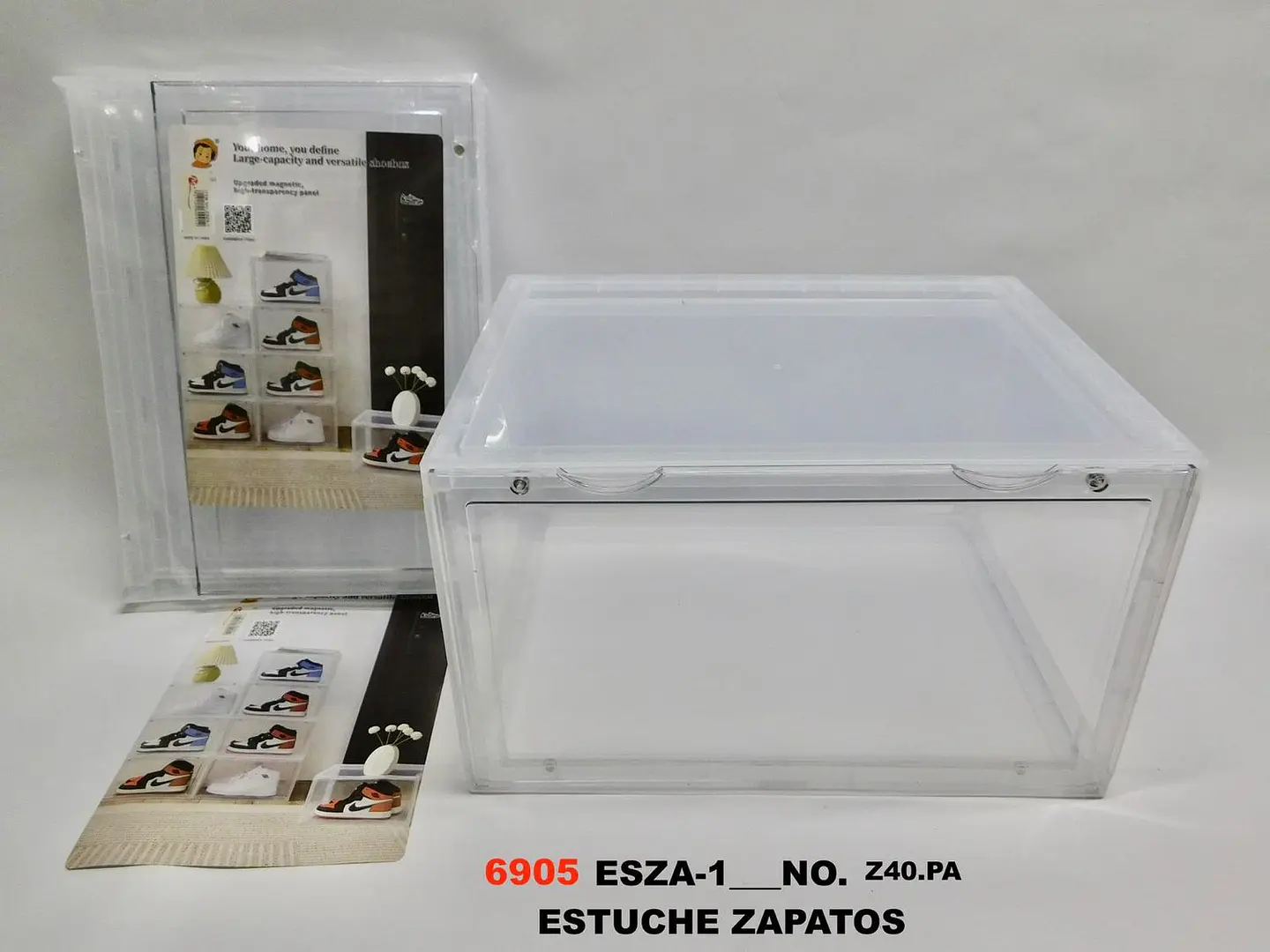 Estuche organizador para zapatos transparente 6