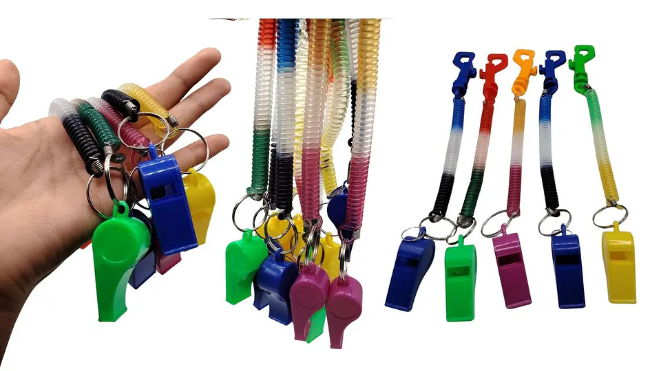 Set de Silbatos Deportivos con Resorte Colores Surtidos 1