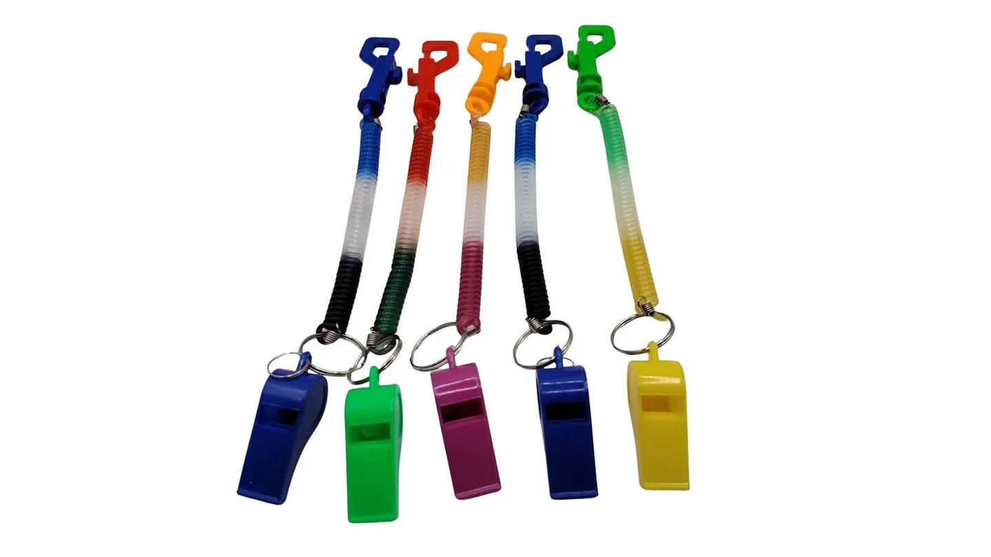 Set de Silbatos Deportivos con Resorte Colores Surtidos 2