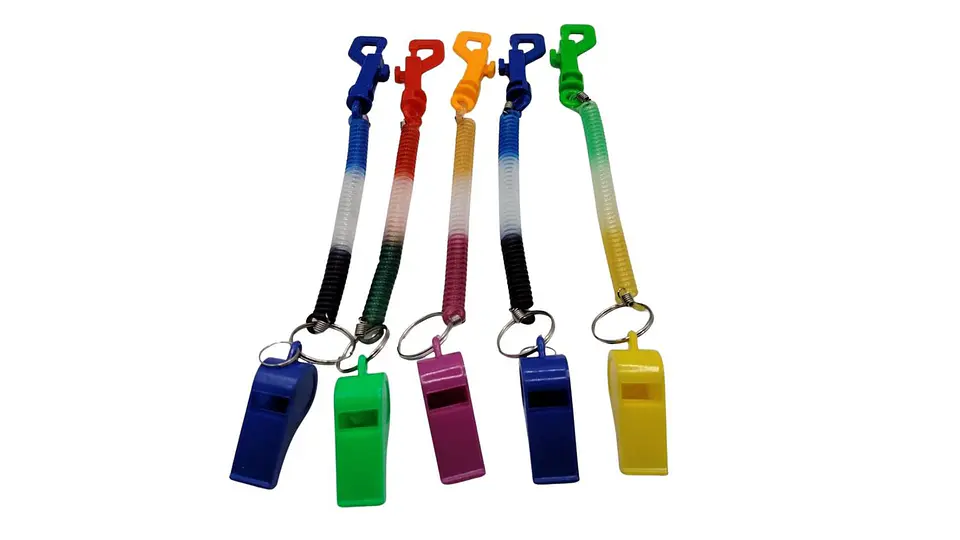 Set de Silbatos Deportivos con Resorte Colores Surtidos 2
