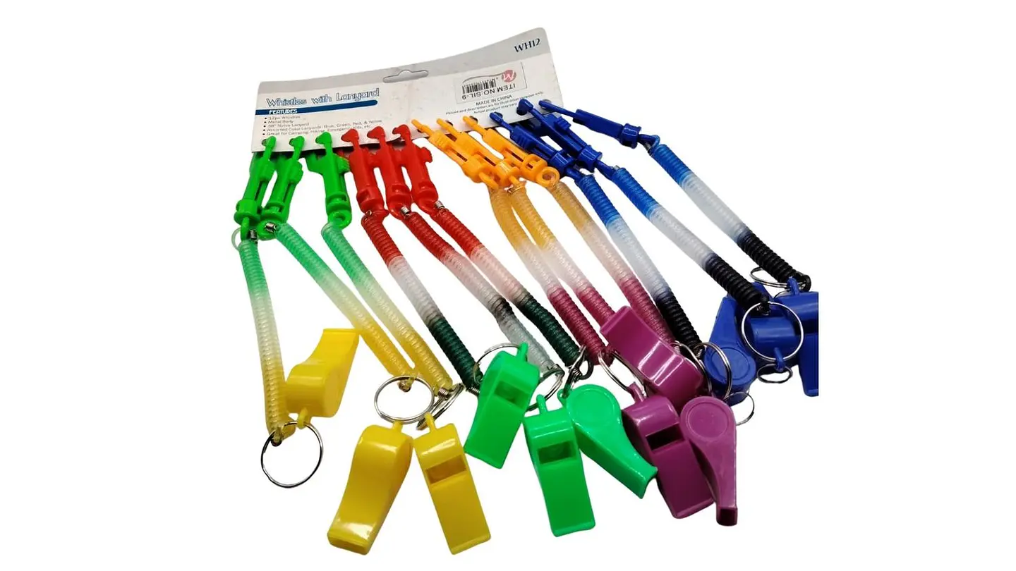 Set de Silbatos Deportivos con Resorte Colores Surtidos 4