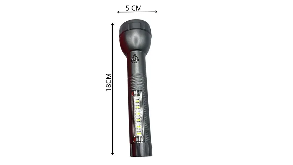 Linterna LED Recargable con Estuche Solar Naranja Resistente 3
