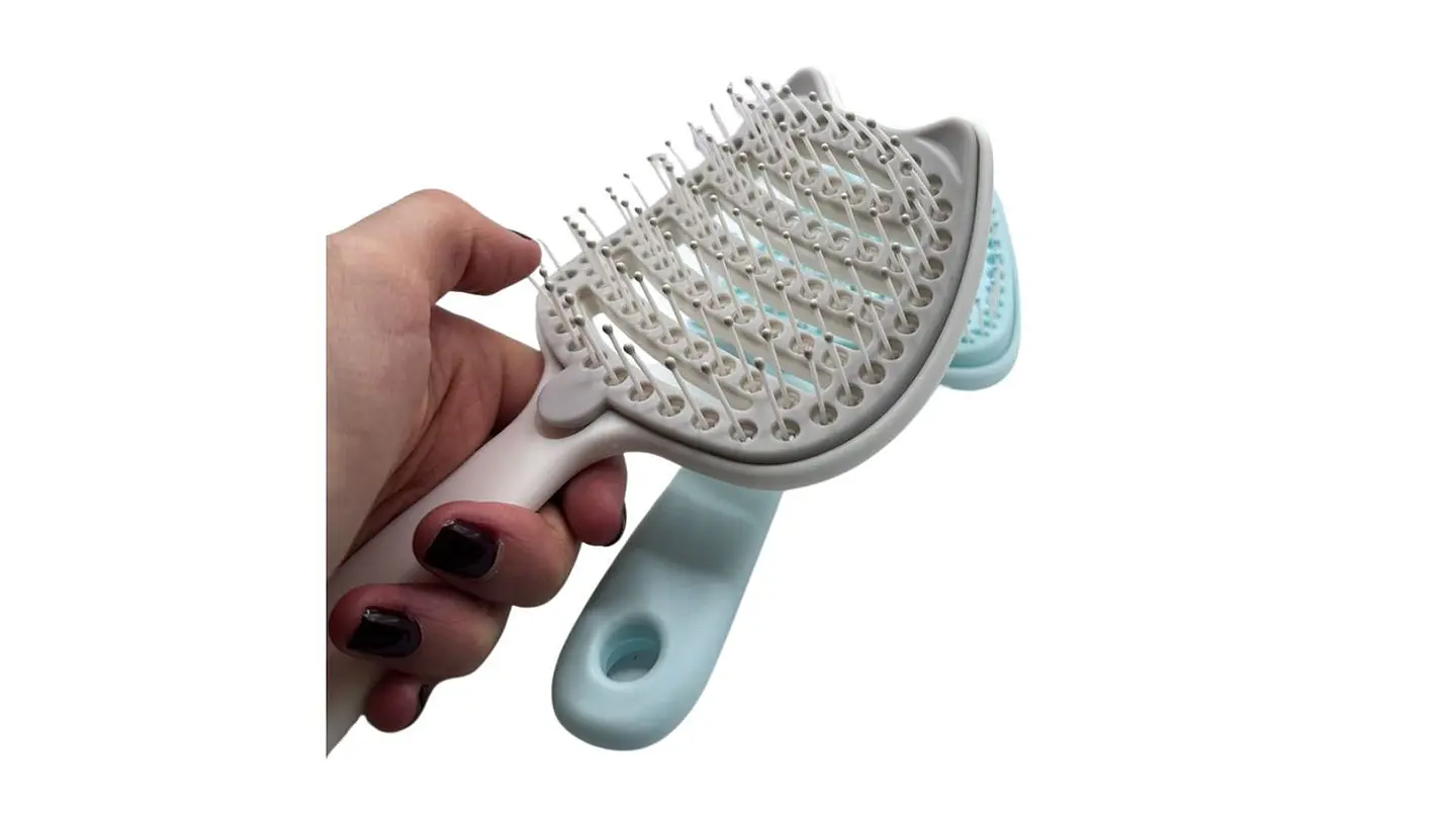 Cepillo Cabello Diseño Gatito Desenreda Suave Práctico Cute 3