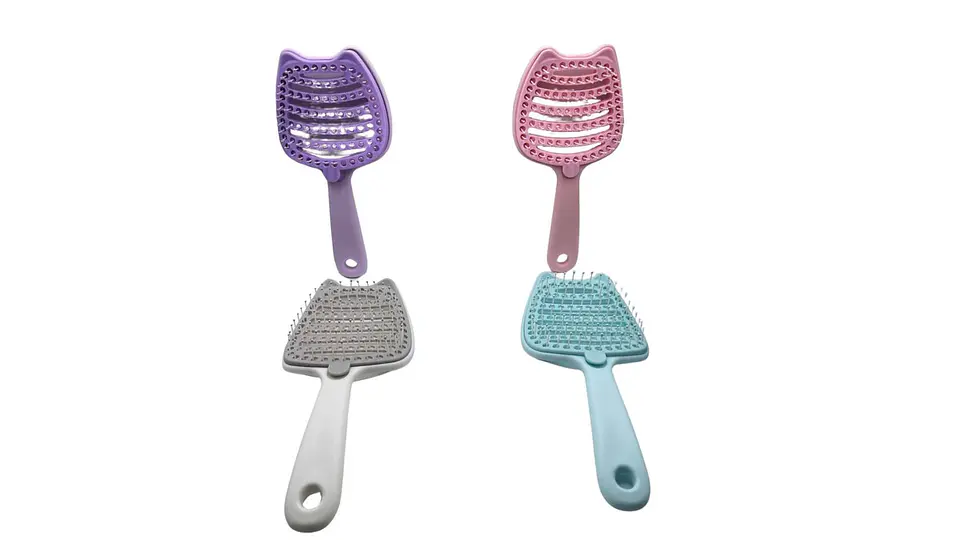 Cepillo Cabello Diseño Gatito Desenreda Suave Práctico Cute 6