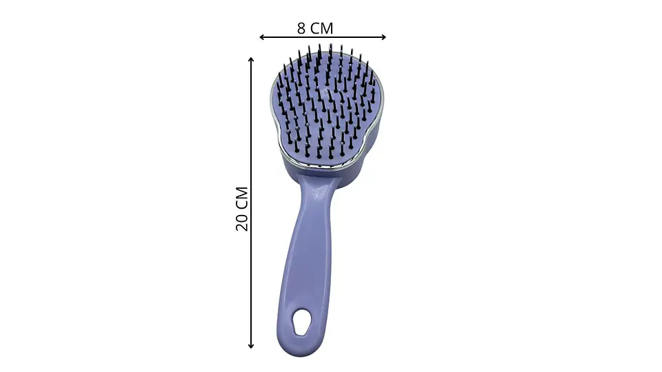 Cepillo Cabello Borde Plateado Desenredo Suave Diseño Cute 6