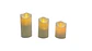Set 3 Velas LED Diferentes Tamaños Decorativas Luz Cálida - Miniatura 4