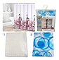 Cortinas Para Baño 180x180 Material Eva Resistente Al Agua  - Miniatura 3