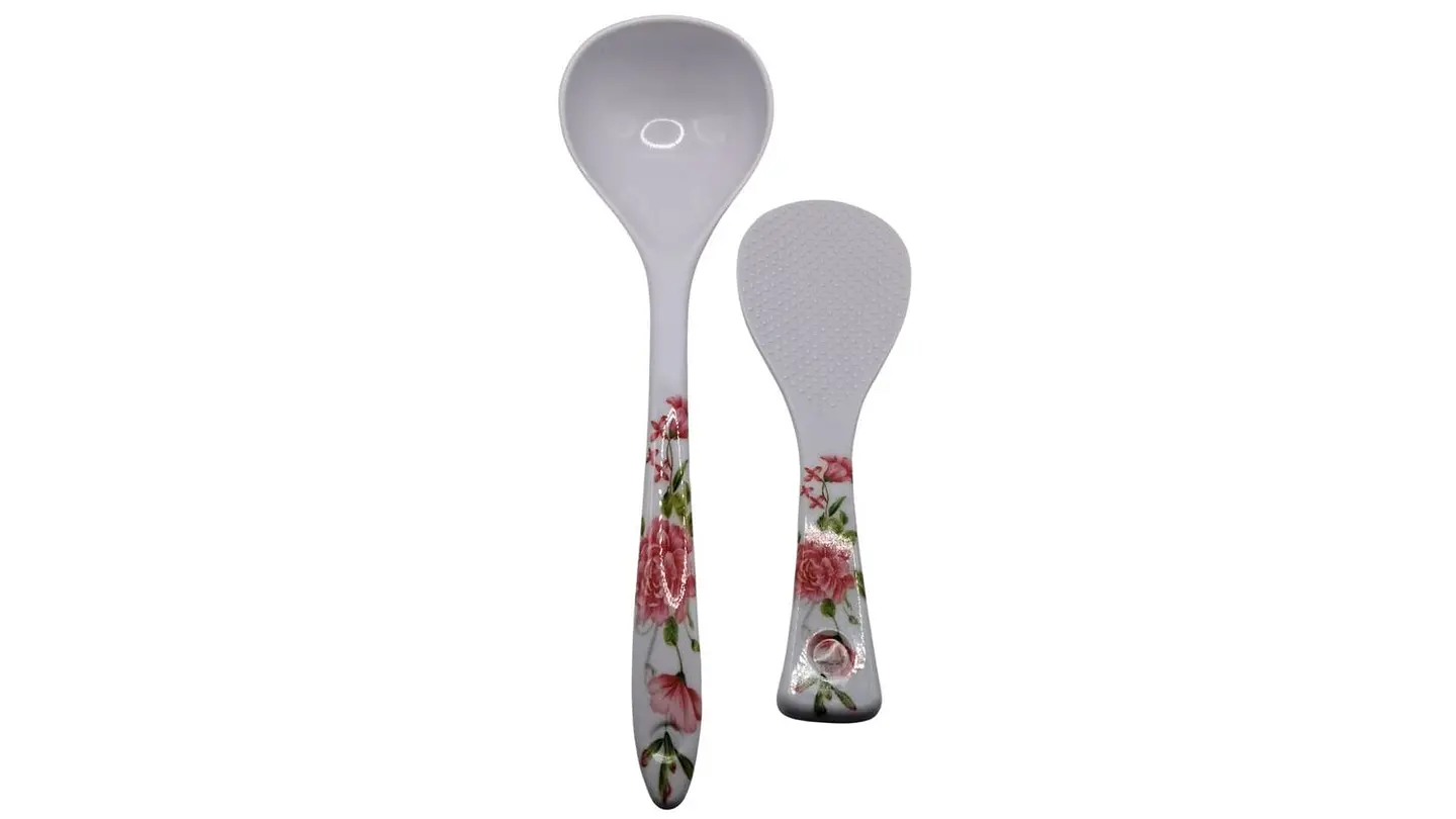 PACK Set de Cucharones y Paletas Arroceras con Diseño Floral 2