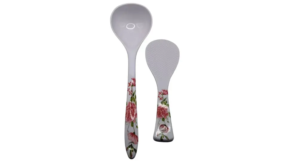 PACK Set de Cucharones y Paletas Arroceras con Diseño Floral 2