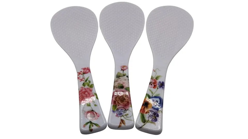 PACK Set de Cucharones y Paletas Arroceras con Diseño Floral 3