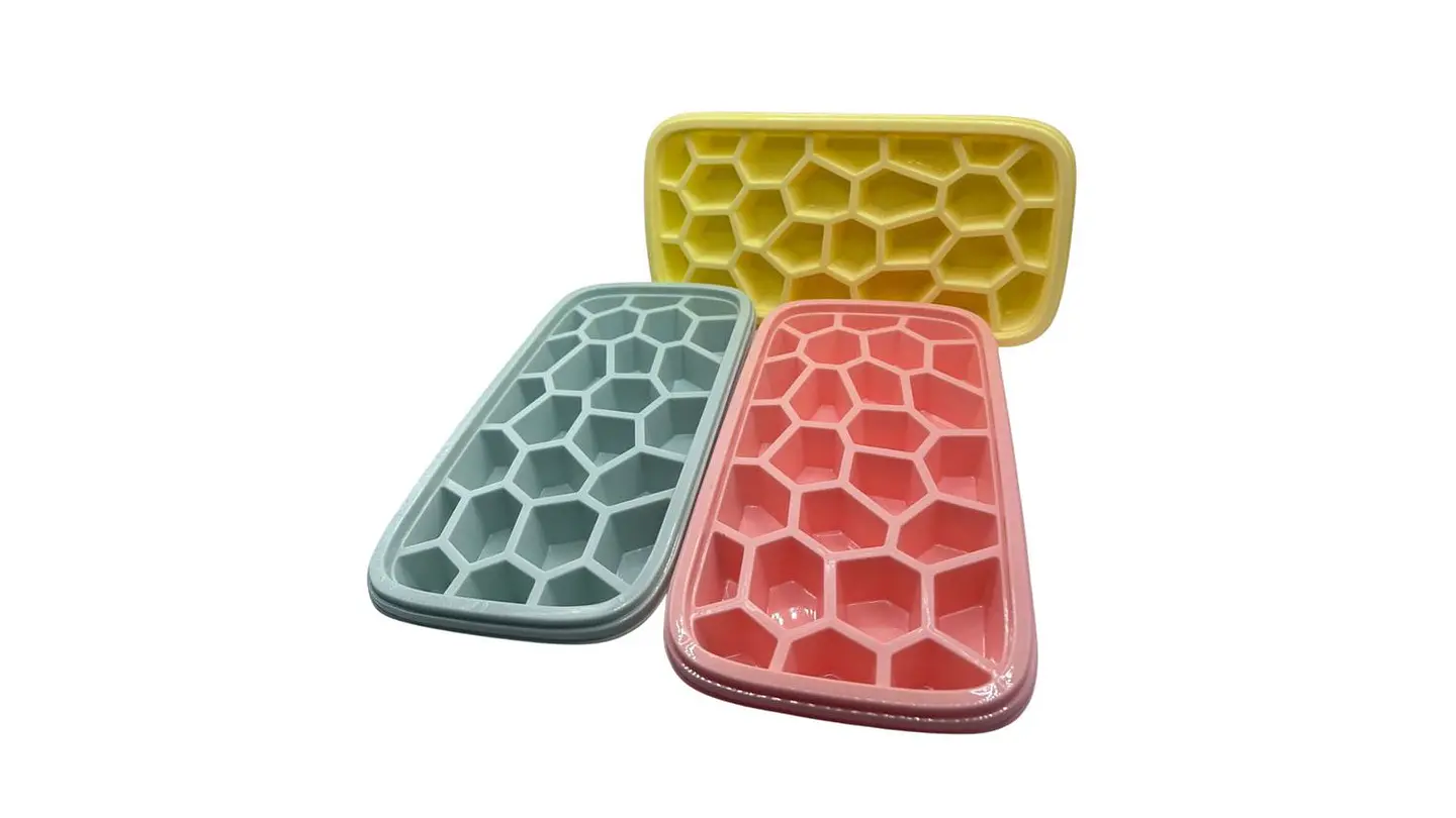Molde de Hielo Plástico Cubos Diseño Moderno Colores Surtido 5