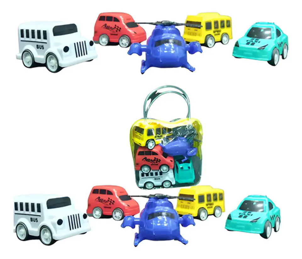 Colección Camiones Helicóptero Impulso X6 Didácticos Niños  1