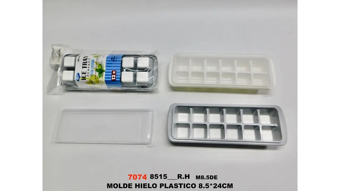 Molde de Hielo Plástico Cubos x12 Bandeja Práctica Cocina 8