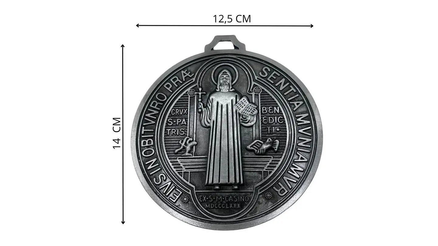 Medalla de San Benito Protección Espiritual Diseño Elegante 6