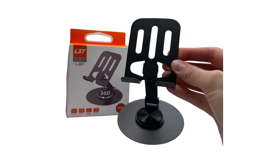 Soporte de Teléfono Metálico 360 Giratorio Ajustable Mesa 2